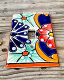 Mexican Talavera Pottery Single Toggle Switch Plate TTSP003