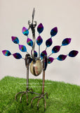Metal Rock Rocking Peacock Yard Garden Ornament MTPCS004