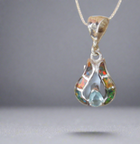 Sterling Silver Topaz, and Opal Pendant STSP0043