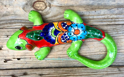 Talavera Wall Decor Gecko Iguana 10" TIG1002