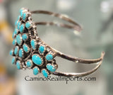 Turquoise Floral Sterling Silver Bracelet  TSC010BC