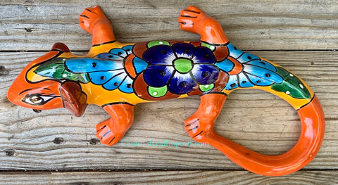 Talavera Wall Decor Gecko Iguana 13" TI13001