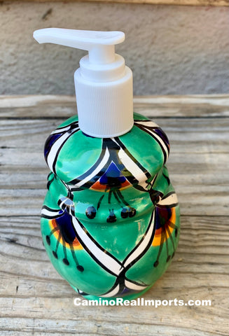 Mexican Talavera Lotion or Soap Dispenser TD015