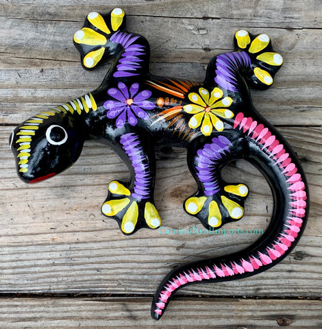Hand Painted Clay Gecko Lizard GGLL003