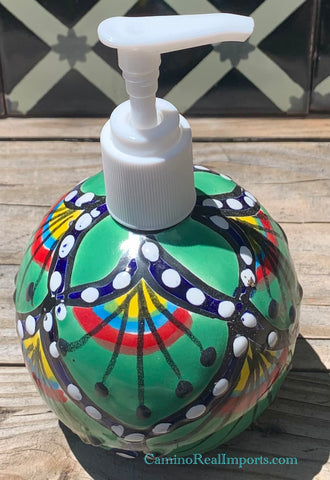 Talavera Soap or Lotion Pump Dispenser TD008