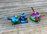 Set of 2 Mexican Alebrije Kitty and Mouse ST2ABJ001