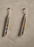 Sterling Silver Opal Inlay Earrings STER045