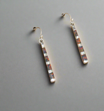 Sterling Silver Opal Inlay Earrings STER045