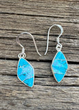 Sterling Silver Set Turquoise and Opal Inlay Pendant and Earrings STSPE001