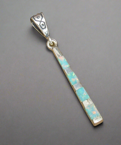 Sterling Silver Opal Inlay Pendant STSP0049