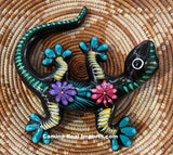 Hand Painted Clay Gecko Lizard GGLL016