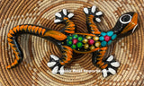 Hand Painted Clay Gecko Lizard GGLL028