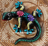 Hand Painted Clay Gecko Lizard GGLL016
