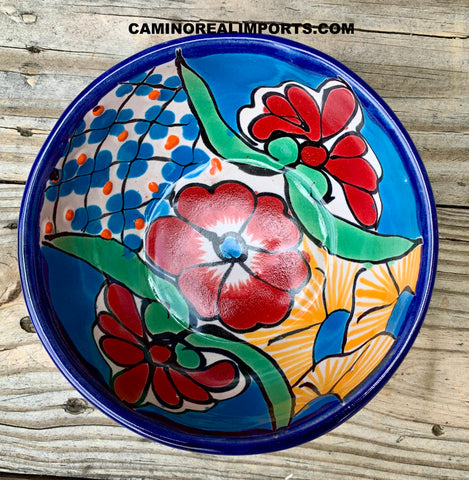 Mexican Talavera Pottery Bowl Plate 5.5" TPB008