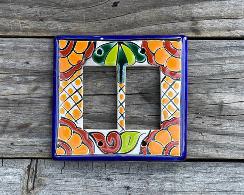 Copy of Talavera Pottery Double Rocker Switch Plate TDRSP028