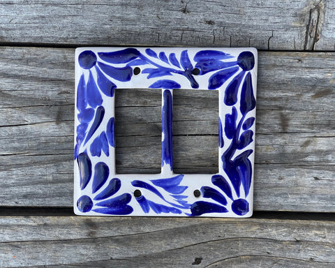 Talavera Pottery Double Rocker Switch Plate TDRSP031