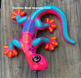 Hand Painted Clay Gecko Lizard GGLL029
