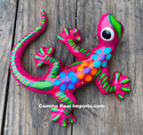 Hand Painted Clay Gecko Lizard GGLL037