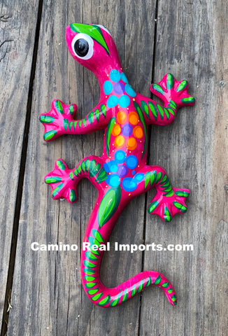 Hand Painted Clay Gecko Lizard GGLL038
