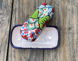 Talavera Pottery Butter Dish Hand Painted Sm Tbds017