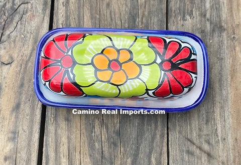 Talavera Pottery Butter Dish Hand Painted Sm Tbds022