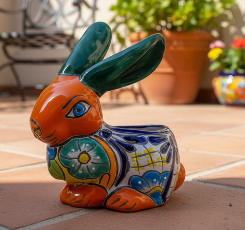 Talavera Bunny/Rabbit Flower Pot Planter TBFP11010