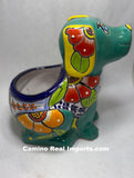Talavera Dog Flower Pot Planter TDP024