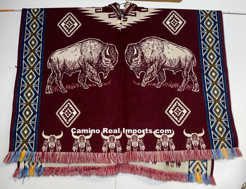 Hoodie Poncho Buffalo Serape Gaban GAE020