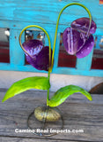 2 Metal Flowers Yard Or Garden Decor MRFB047