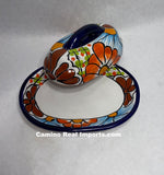 Talavera Pottery Butter Dish Hand Painted TBDMD026