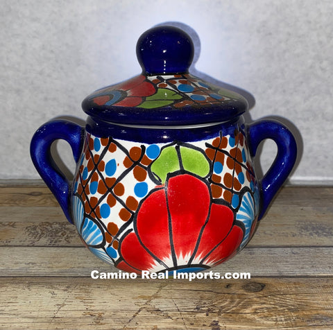 Talavera Pottery Sugar Canister Hand Painted TPSC004