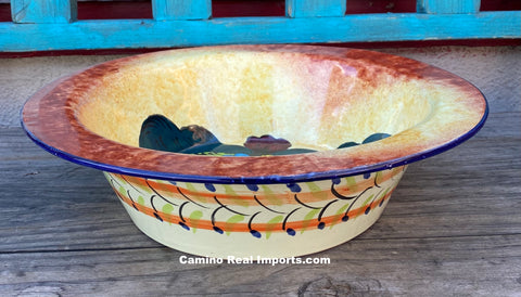 Talavera Pottery Large Salad Bowl Plate 16" TPSB12006
