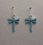 Sterling Silver Turquoise and Opal Inlay Earrings STER022