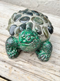 Concrete Cement Small Turtle With River Rocks Garden Decor