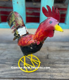 Metal Rooster 14" Tall Garden Decor MR14002