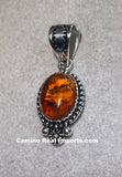 Sterling Silver Amber Pendant SSAP002