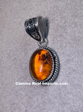Sterling Silver Amber Pendant SSAP003
