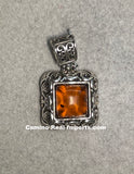 Sterling Silver Amber Pendant SSAP004