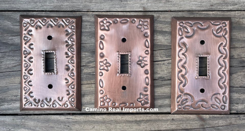 Tin Switch Duplex Toggle Switch Plate Plate Covers Copper