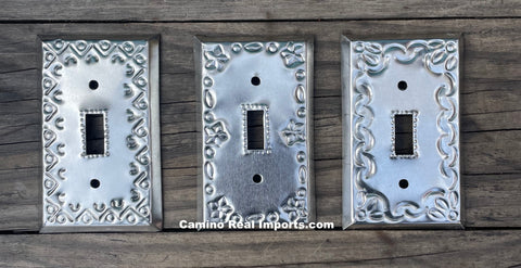 Tin Switch Duplex Toggle Switch Plate Covers Silver