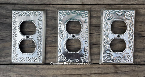 Tin Switch Duplex Outlet Switch Plate Covers Silver