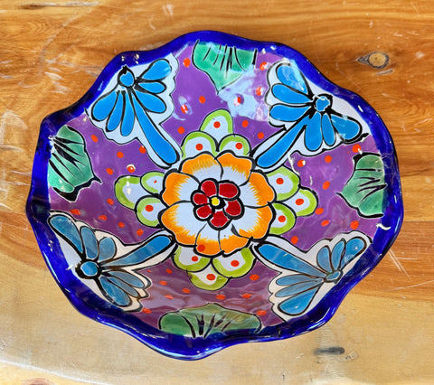 Mexican Talavera Pottery Bowl Plate 9" TPB9001