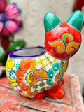 Talavera Cat Flower Pot Planter TCTP016