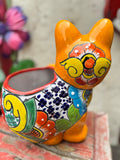Talavera Cat Flower Pot Planter TCTP019