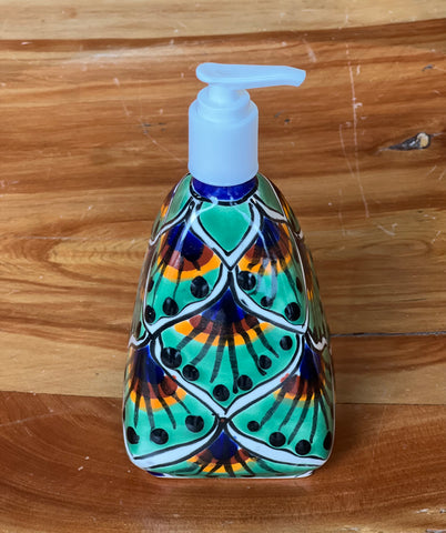 Mexican Talavera Lotion or Soap Dispenser TD018