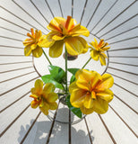 5 Metal Flowers Yard Or Garden Decor MRFB001