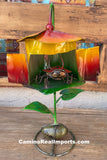 Metal Flower house Yard Or Garden Decor MRFB048