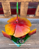 Metal Flower house Yard Or Garden Decor MRFB048