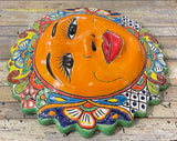 Mexican Wall Hanging Talavera Pottery Sun Face 14" TSL14010