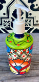 Mexican Talavera Lotion or Soap Dispenser TD030